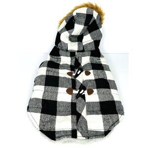 Vibrant Life Dog Jacket Pet Size Small Plaid Flannel Faux Fur & Fleece Warm